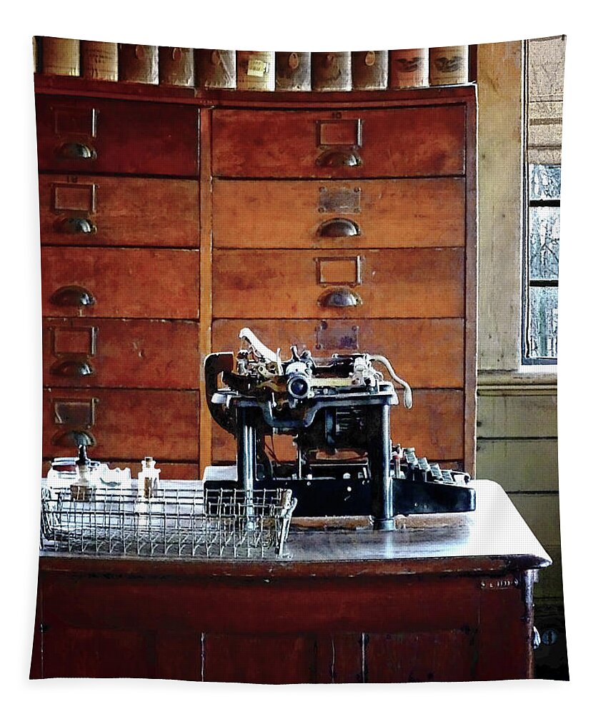 Typewriter Tapestry featuring the photograph Typewriter by Susan Savad