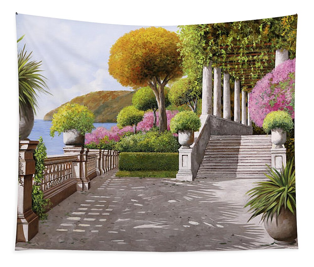 Stairs Tapestry featuring the painting Un'altra Scalinata by Guido Borelli