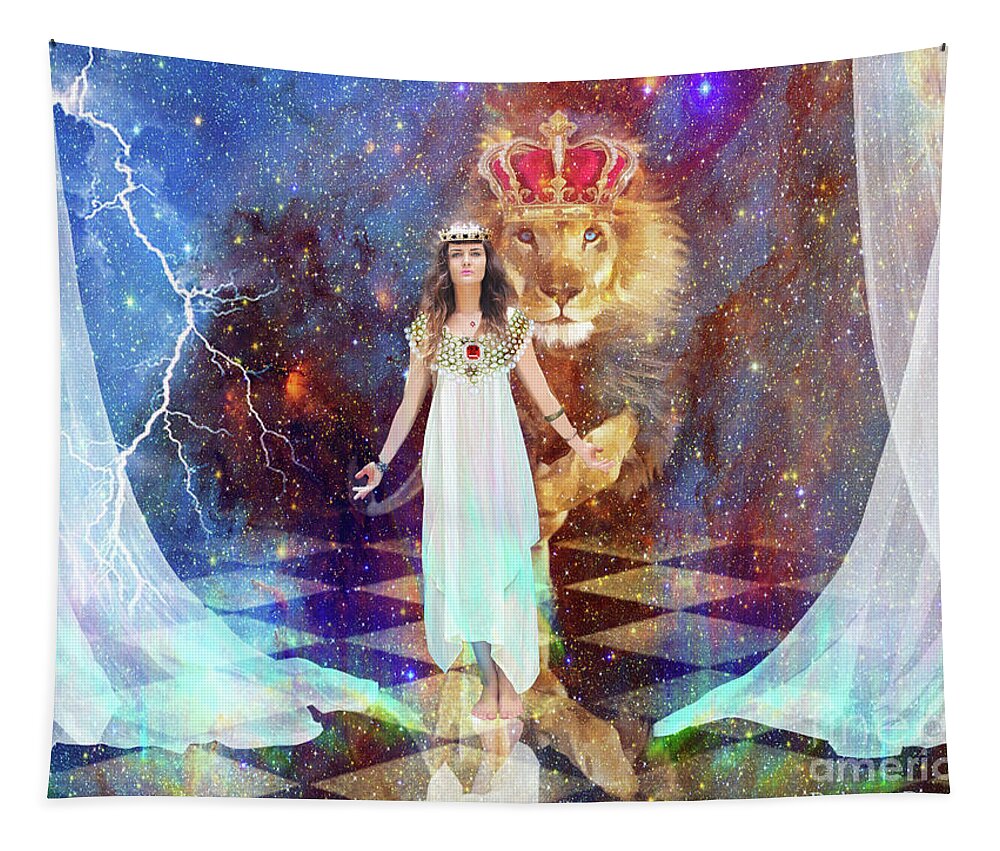 Esther Tapestry featuring the mixed media Unconditional Surrender  by Dolores Develde
