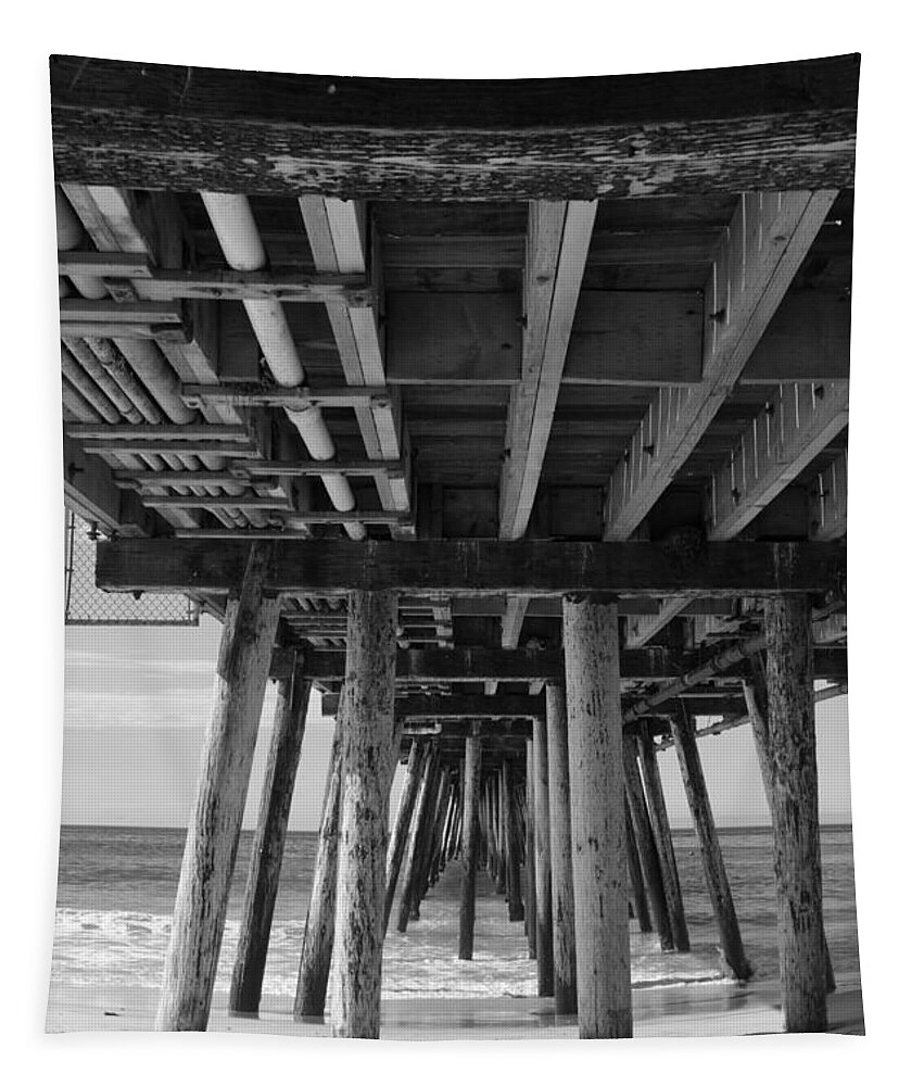 Imperial Beach Tapestry featuring the photograph Underneath Imperial Beach Pier by Ana V Ramirez