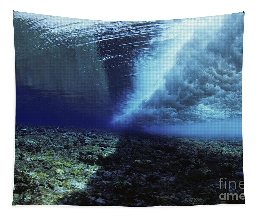 Amaze Tapestry featuring the photograph Underwater Wave - Yap by Dave Fleetham - Printscapes