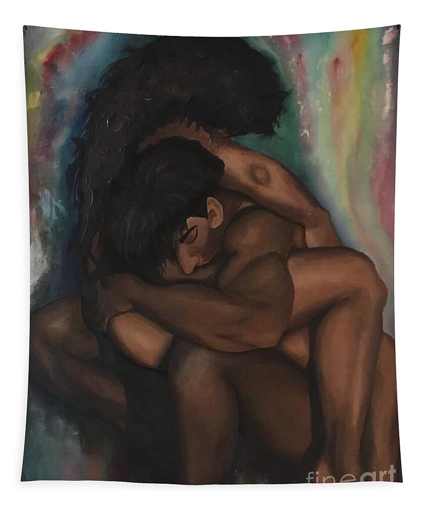 Figure Tapestry featuring the painting Undying Passion by Pamela Henry
