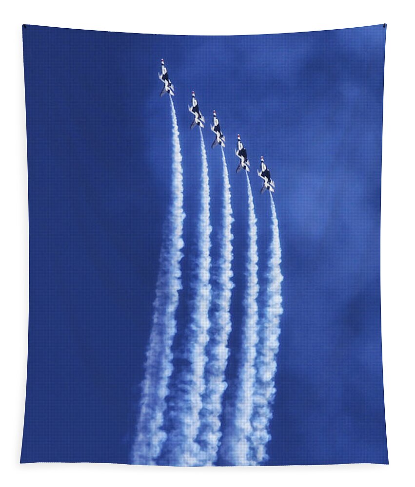 Thunderbirds Tapestry featuring the photograph United States Air Force Thunderbirds by Juli Ellen