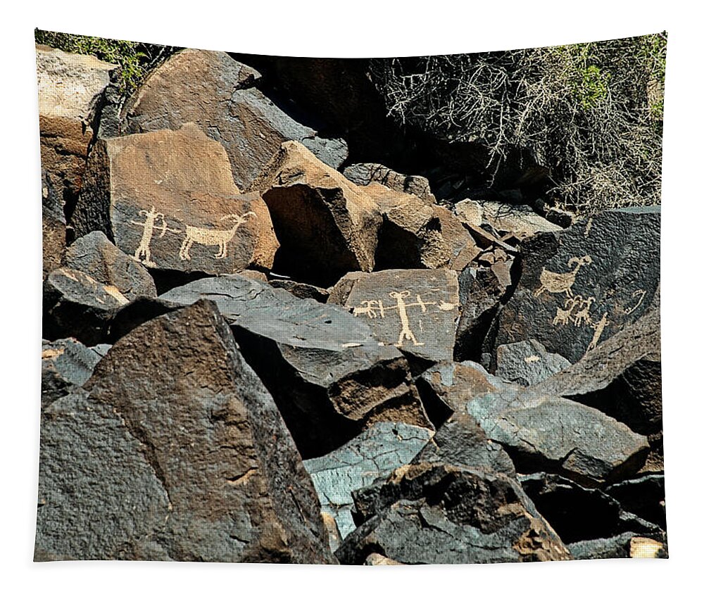 Petroglyph Tapestry featuring the photograph Untitled 56 by John Bennett