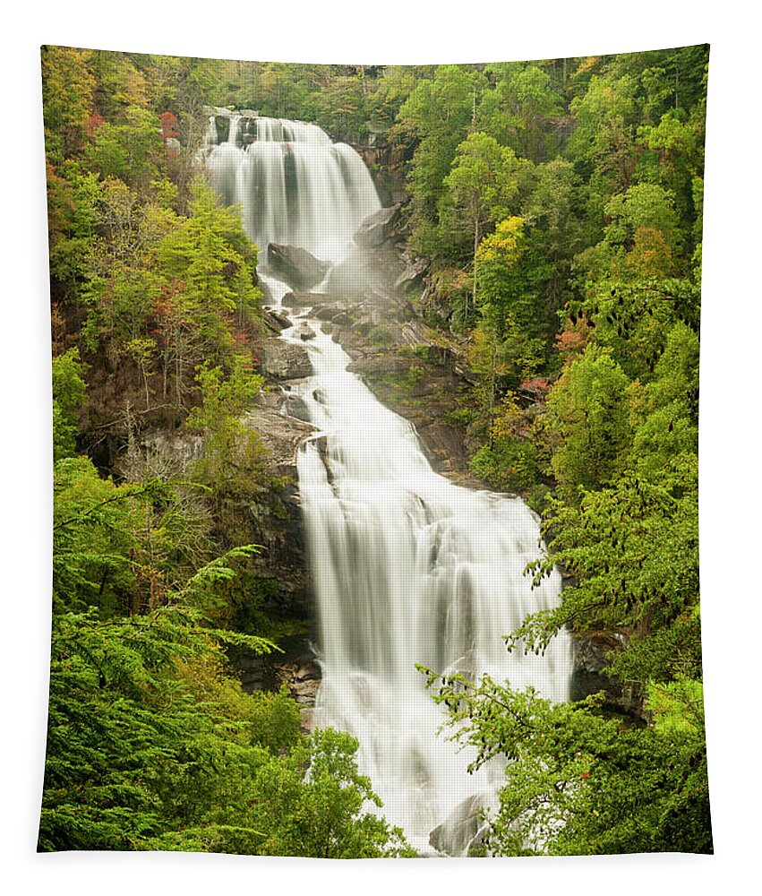 Waterfall Tapestry featuring the photograph Upper Whitewater Falls by Rob Hemphill