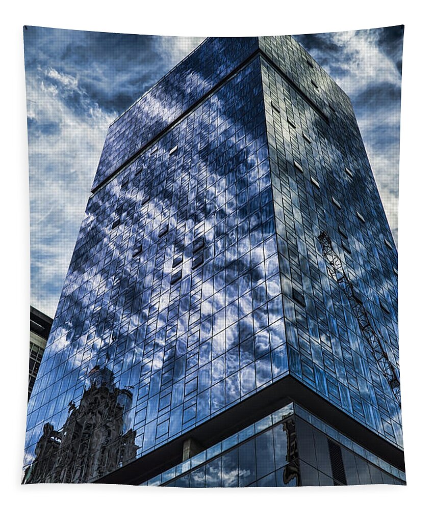 Modern Architecture Tapestry featuring the photograph Urban Clouds Reflecting by Sven Brogren