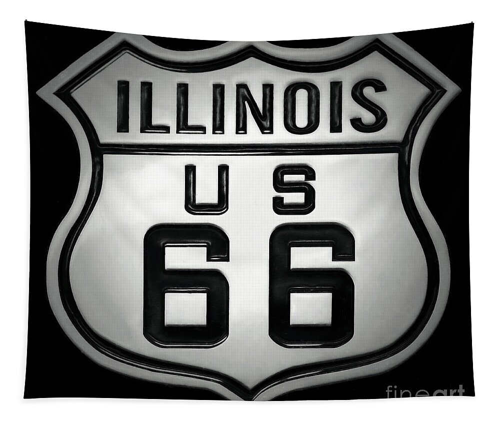 Route 66 Tapestry featuring the photograph U.S. Route 66 by Adrian Evans