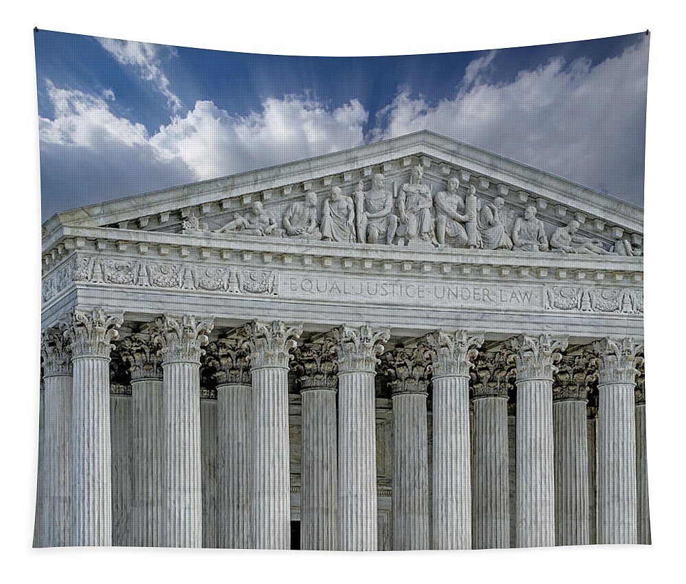 Supreme Court Tapestry featuring the photograph US Supreme Court II by Susan Candelario