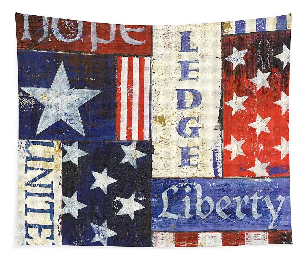 Hope Tapestry featuring the painting USA Pride 1 by Debbie DeWitt