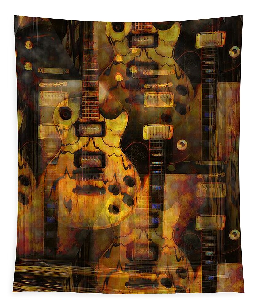Guitar Tapestry featuring the photograph Use You Illusion by Bill Cannon