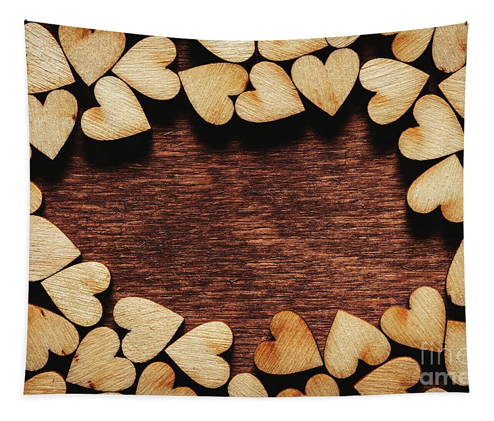 Love Tapestry featuring the photograph Valentine's Day background. Little hearts. by Michal Bednarek