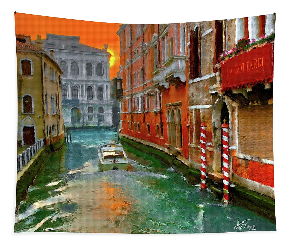 Venice Tapestry featuring the photograph Venezia. Ca'Gottardi by Juan Carlos Ferro Duque