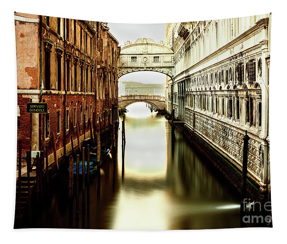 Bridge Tapestry featuring the photograph Venice Bridge of Sighs by M G Whittingham