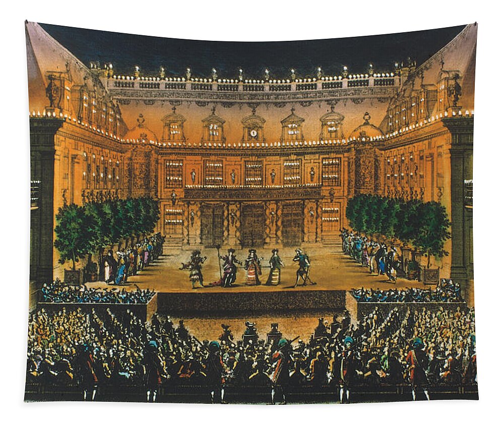 1670s Tapestry featuring the photograph Versailles: Opera, 1676 by Granger