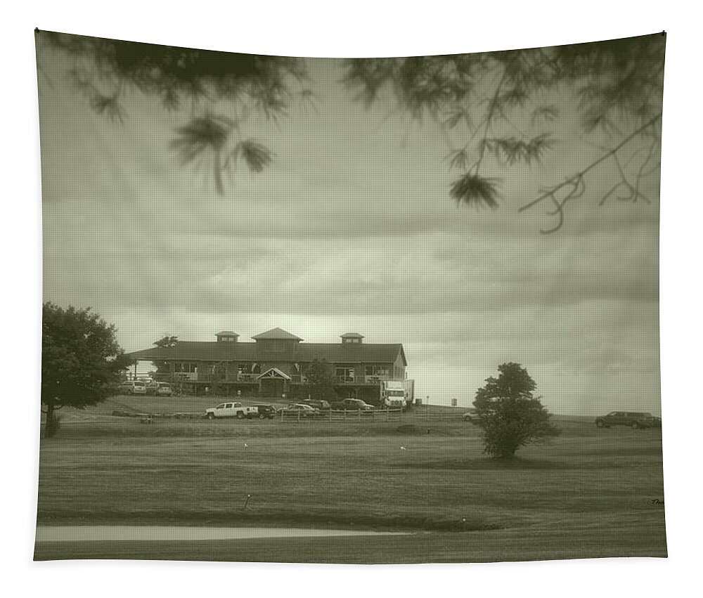Tully New York Tapestry featuring the photograph Vesper Hills Golf Club Tully New York Antique 02 by Thomas Woolworth