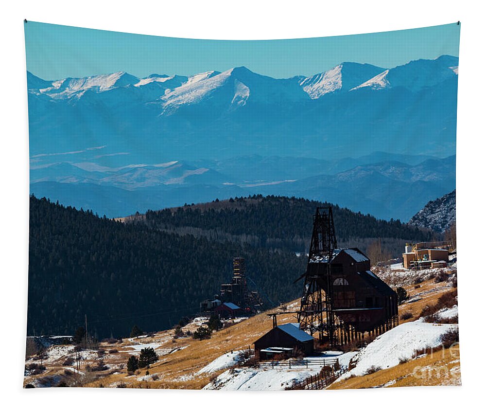 Sangre De Cristo Tapestry featuring the photograph Victor Gold Mine by Steven Krull