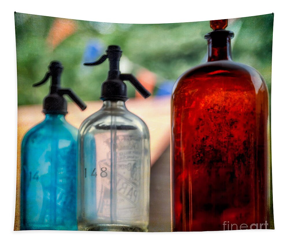 Vintage Soda Syphon Tapestry featuring the photograph Victorian Soda Syphon by Adrian Evans