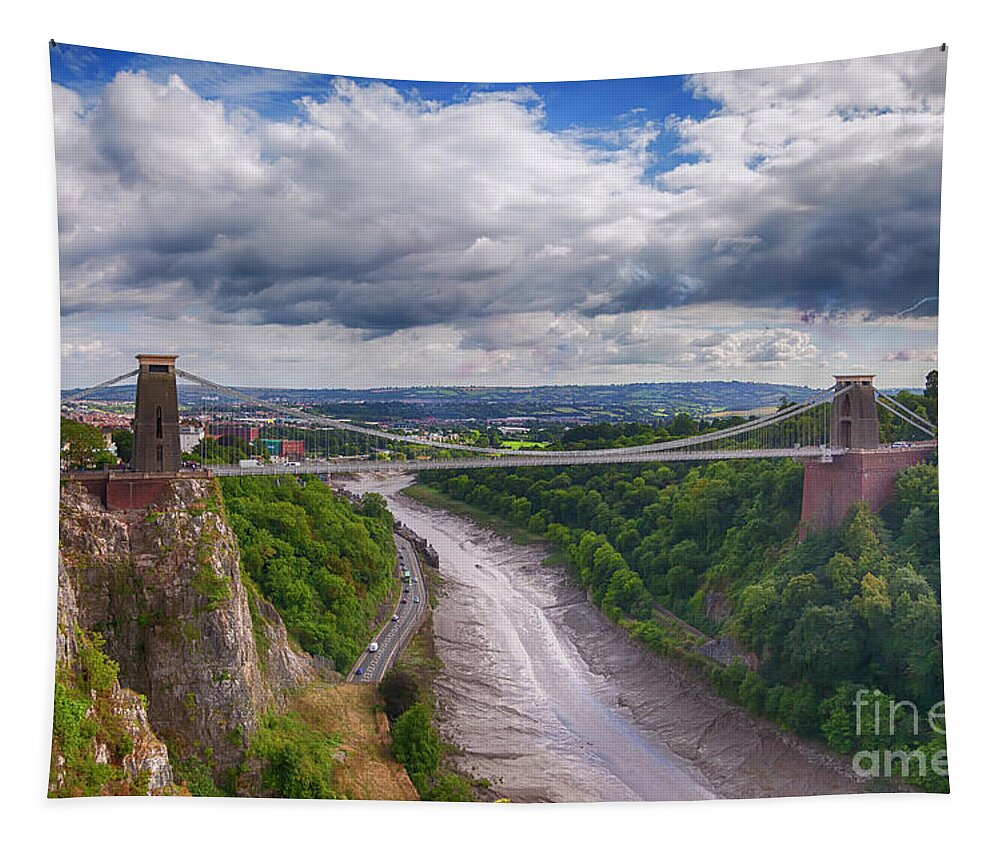 Air Tapestry featuring the photograph view at Bristol bridge by Ariadna De Raadt