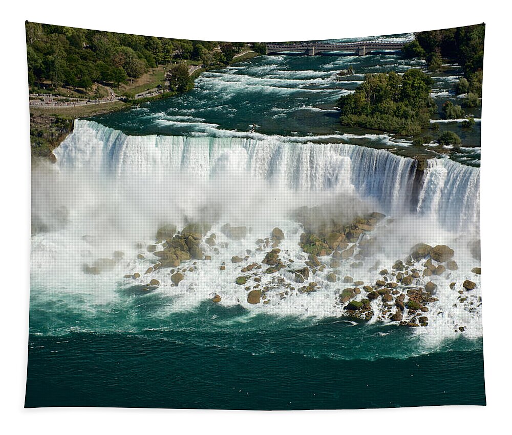 Amercian Falls Tapestry featuring the photograph View from the Top I by Kathi Isserman