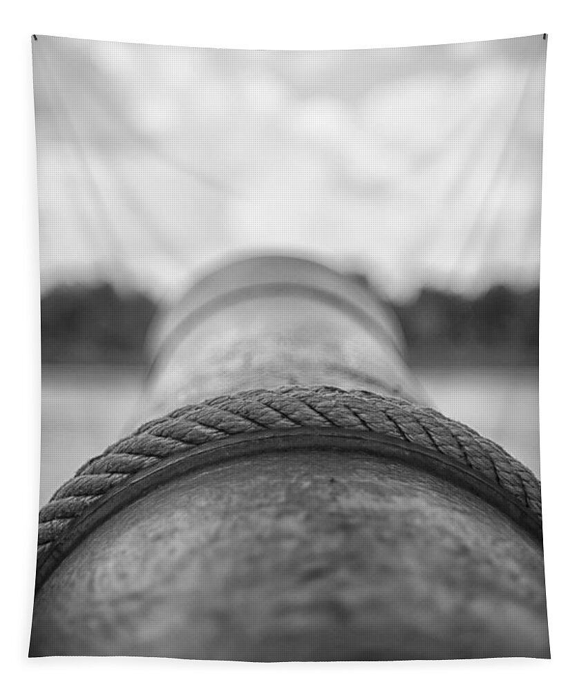 Galleon Tapestry featuring the photograph View Through the Gun Port by Bob Decker