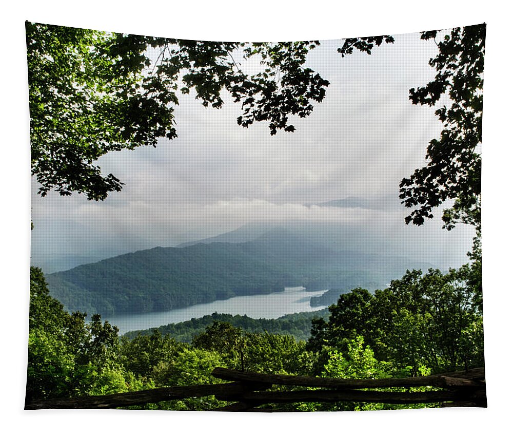 Santeetlah Lake Tapestry featuring the photograph View Through The Trees by Greg and Chrystal Mimbs