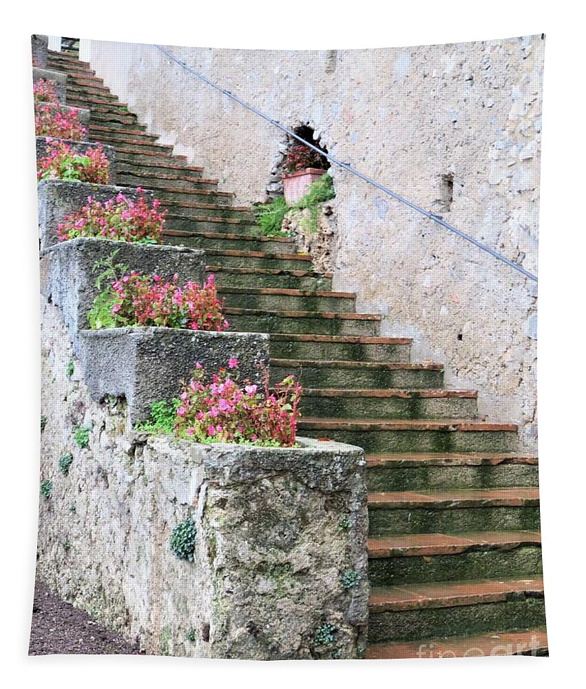 Italy Tapestry featuring the photograph Villa Rufolo Ravello by Laurie Morgan