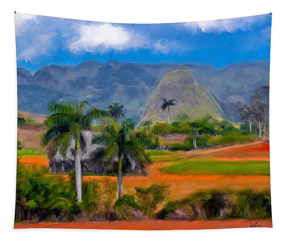 Cuba Tapestry featuring the photograph Vinales Valley. Cuba by Juan Carlos Ferro Duque