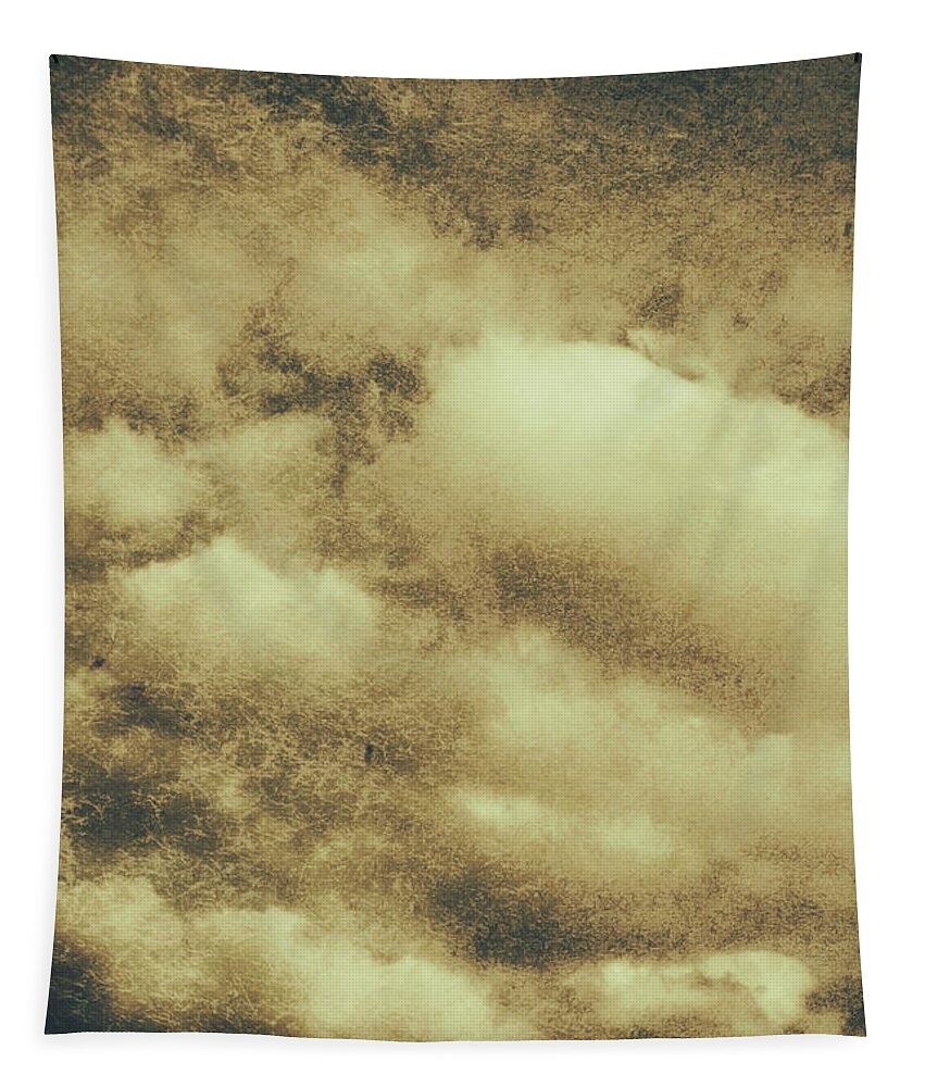 Vintage Tapestry featuring the photograph Vintage cloudy sky. Old day background by Jorgo Photography