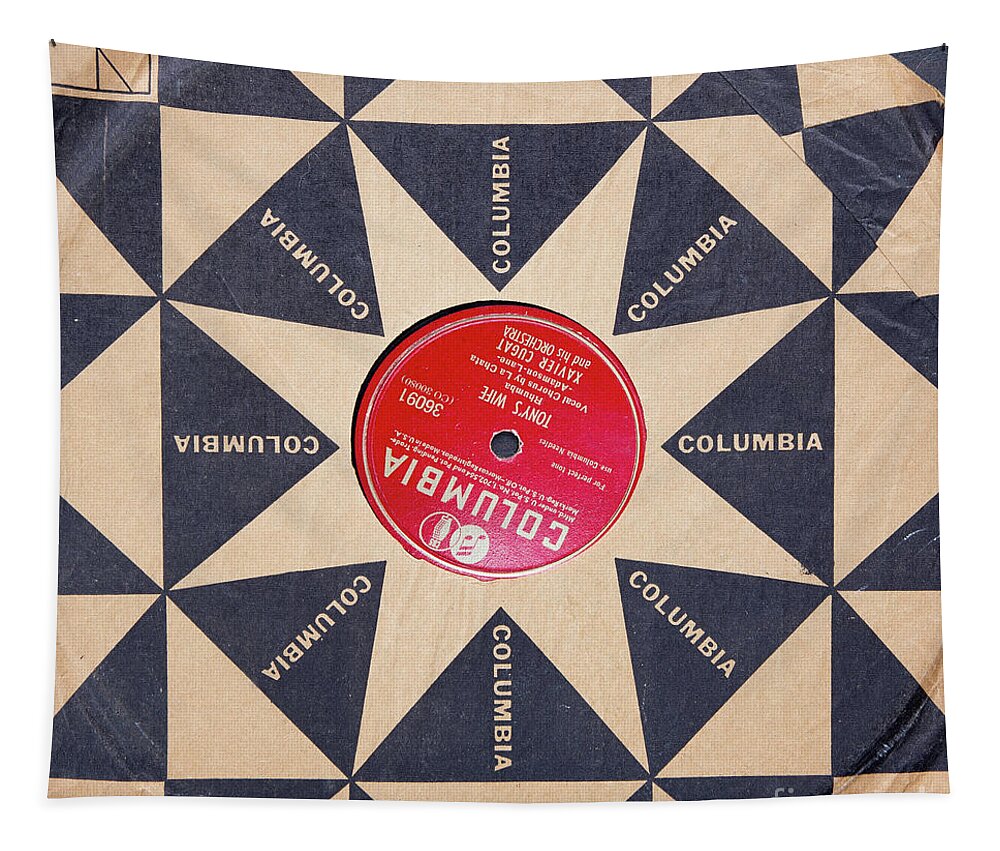 45s Tapestry featuring the photograph Vintage Columbia Records Graphic Design by Edward Fielding