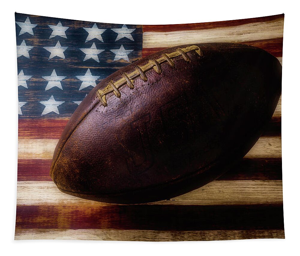Football Tapestry featuring the photograph Vintage Football by Garry Gay