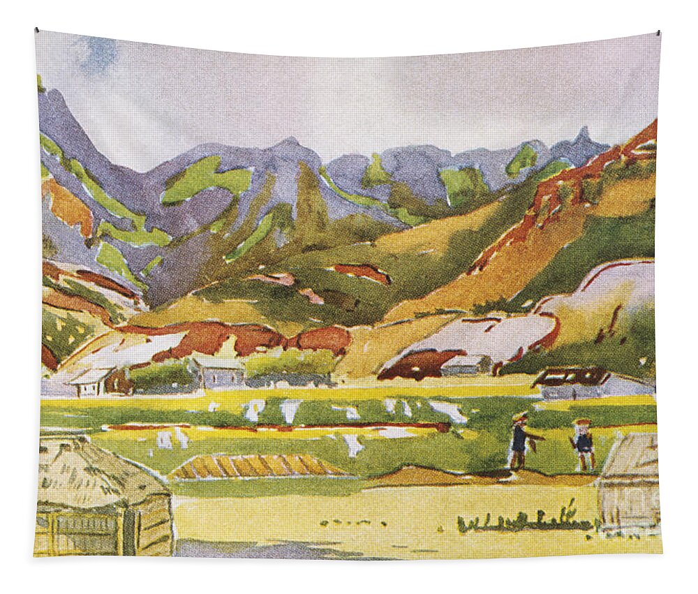 1931 Tapestry featuring the painting Vintage Hawaiian Art by Hawaiian Legacy Archive - Printscapes