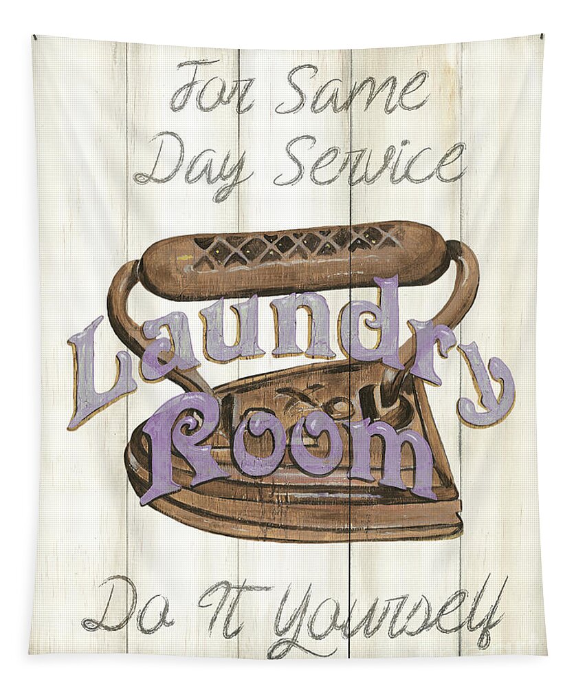 Laundry Tapestry featuring the painting Vintage Laundry Room 1 by Debbie DeWitt