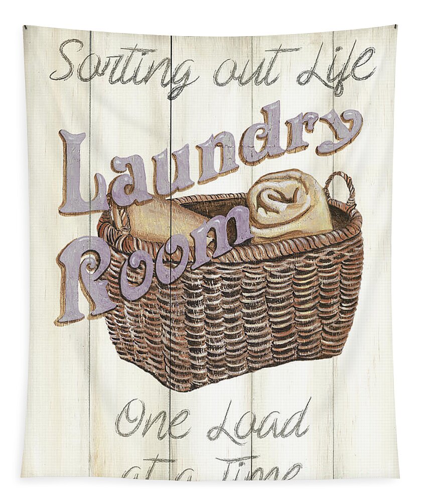 Laundry Tapestry featuring the painting Vintage Laundry Room 2 by Debbie DeWitt