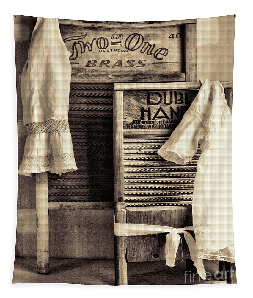 Vintage Laundry Room Tapestry featuring the painting Vintage Laundry Room by Mindy Sommers