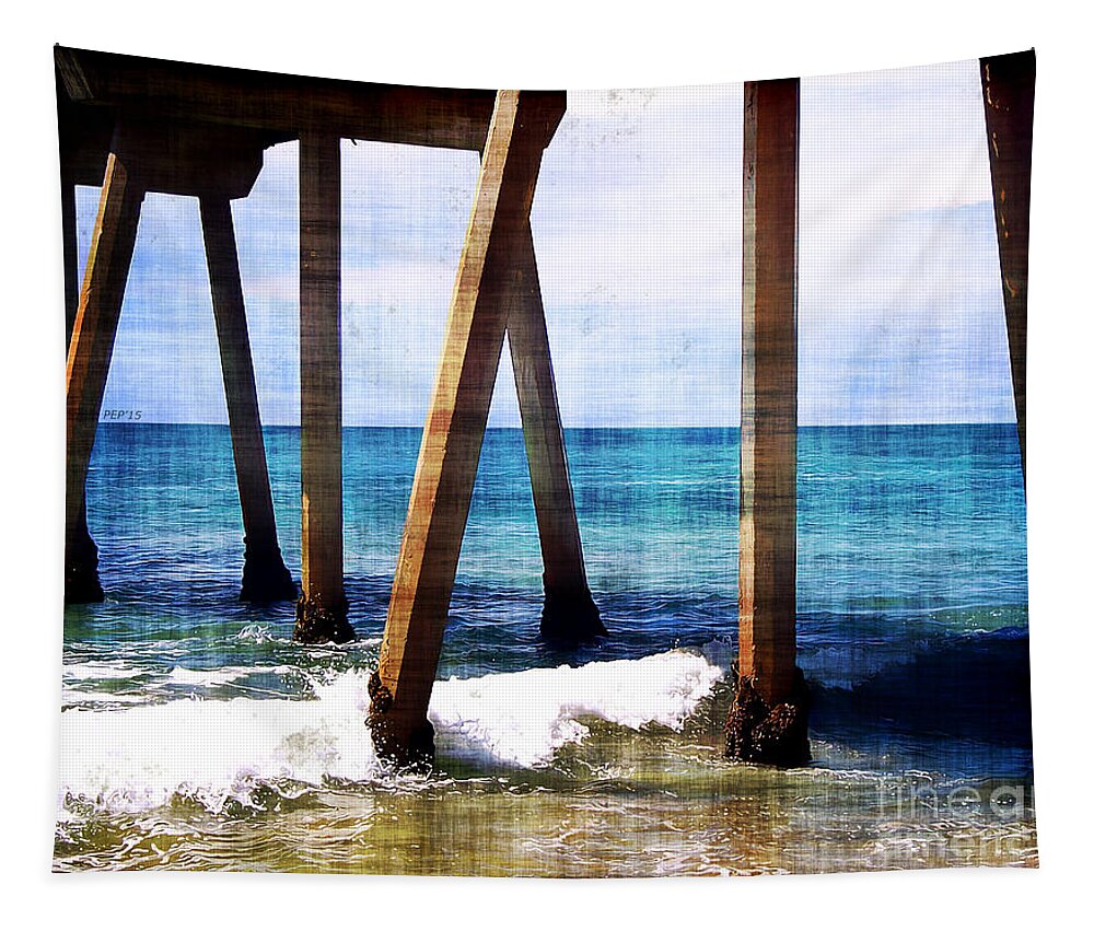 California Tapestry featuring the photograph Vintage Pacific Ocean by Phil Perkins