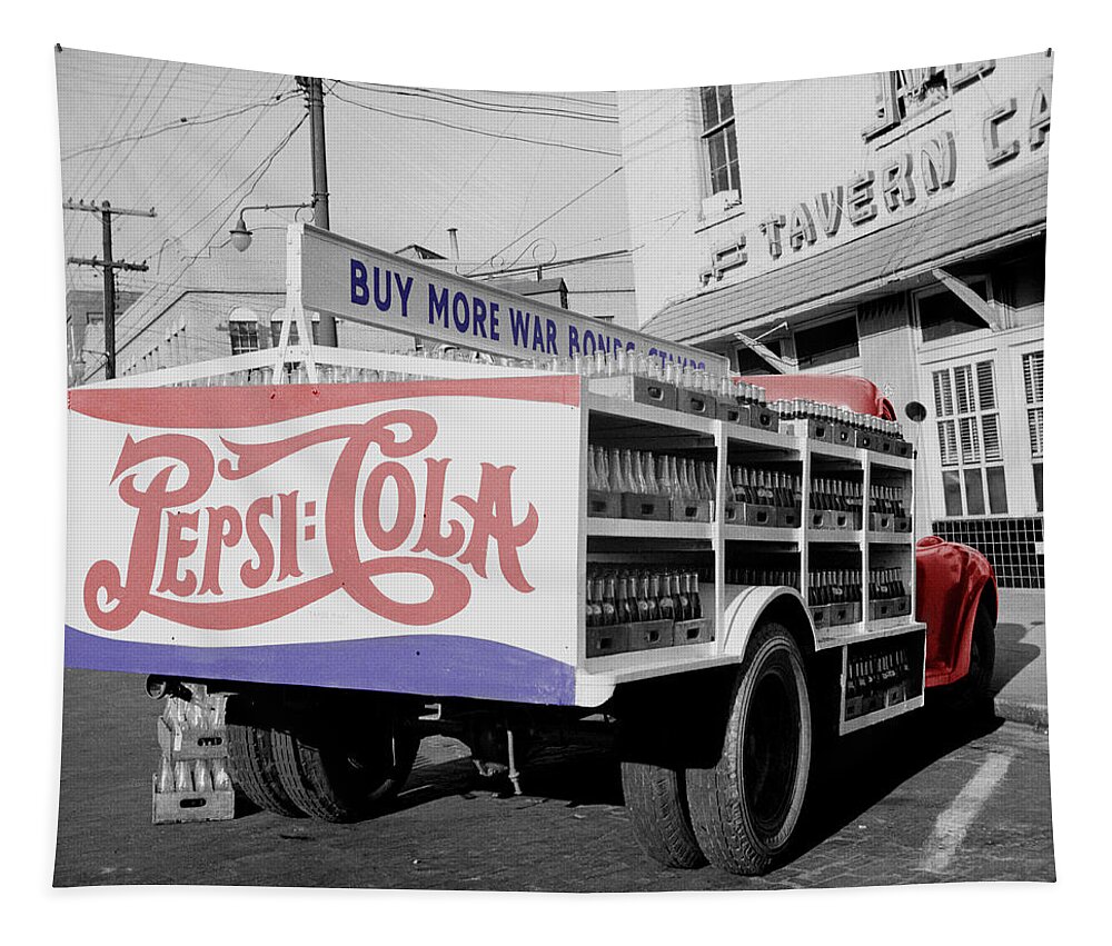 Pepsi Tapestry featuring the photograph Vintage Pepsi Truck by Andrew Fare