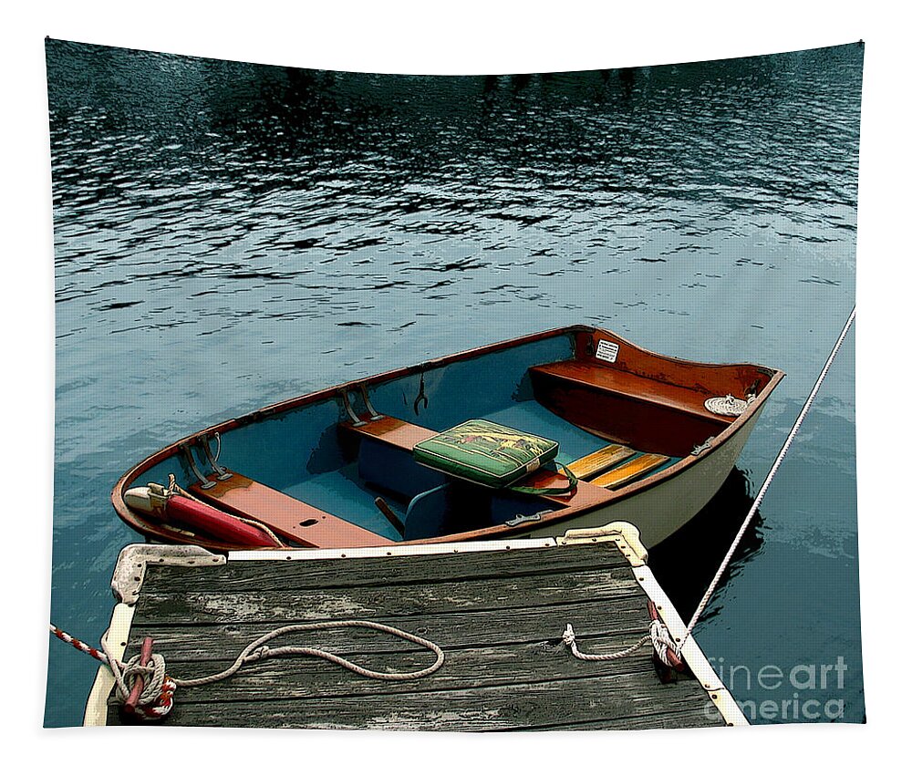 Vintage Tapestry featuring the photograph Vintage Rowboat by Susan Vineyard
