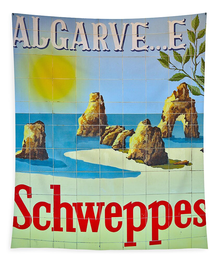 Schweppes Tapestry featuring the photograph Vintage Schweppes Algarve Mosaic by Angelo DeVal