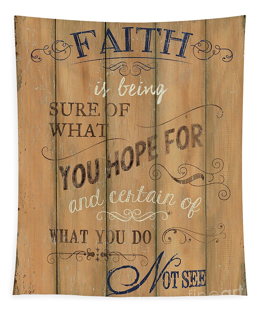 Hope Tapestry featuring the painting Vintage WTLB Faith by Debbie DeWitt