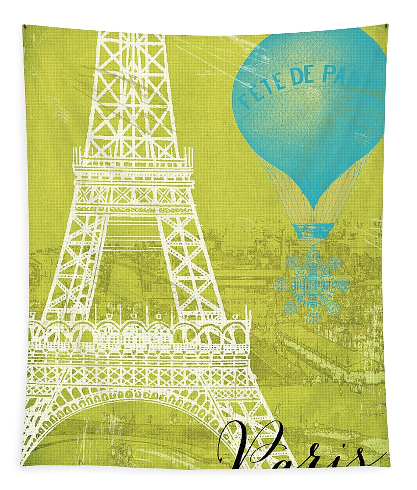Paris Tapestry featuring the painting Viva La Paris by Mindy Sommers