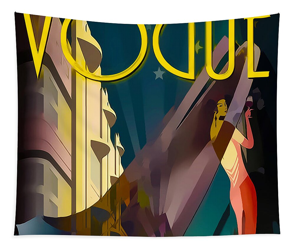 Vogue 4 Tapestry featuring the digital art Vogue 4 by Chuck Staley