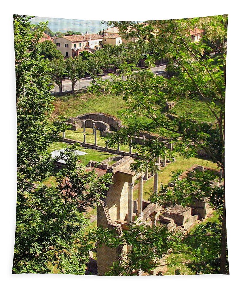 Italy Tapestry featuring the photograph Volterra's Roman Ruins by Carla Parris