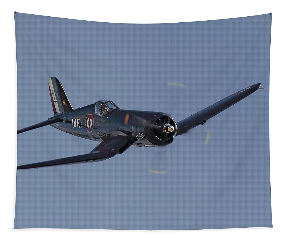 Aircraft Tapestry featuring the photograph Vought Corsair by Pat Speirs