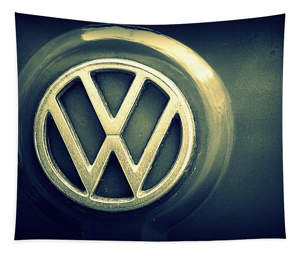 Skompski Tapestry featuring the photograph VW Thing Emblem by Joseph Skompski