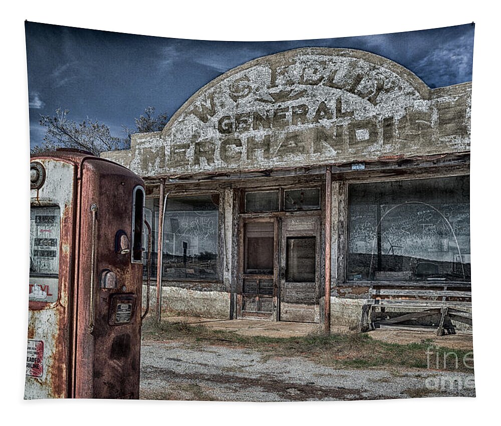 Ghost Town Tapestry featuring the photograph W S Kelly General Merchandise by Paul Quinn