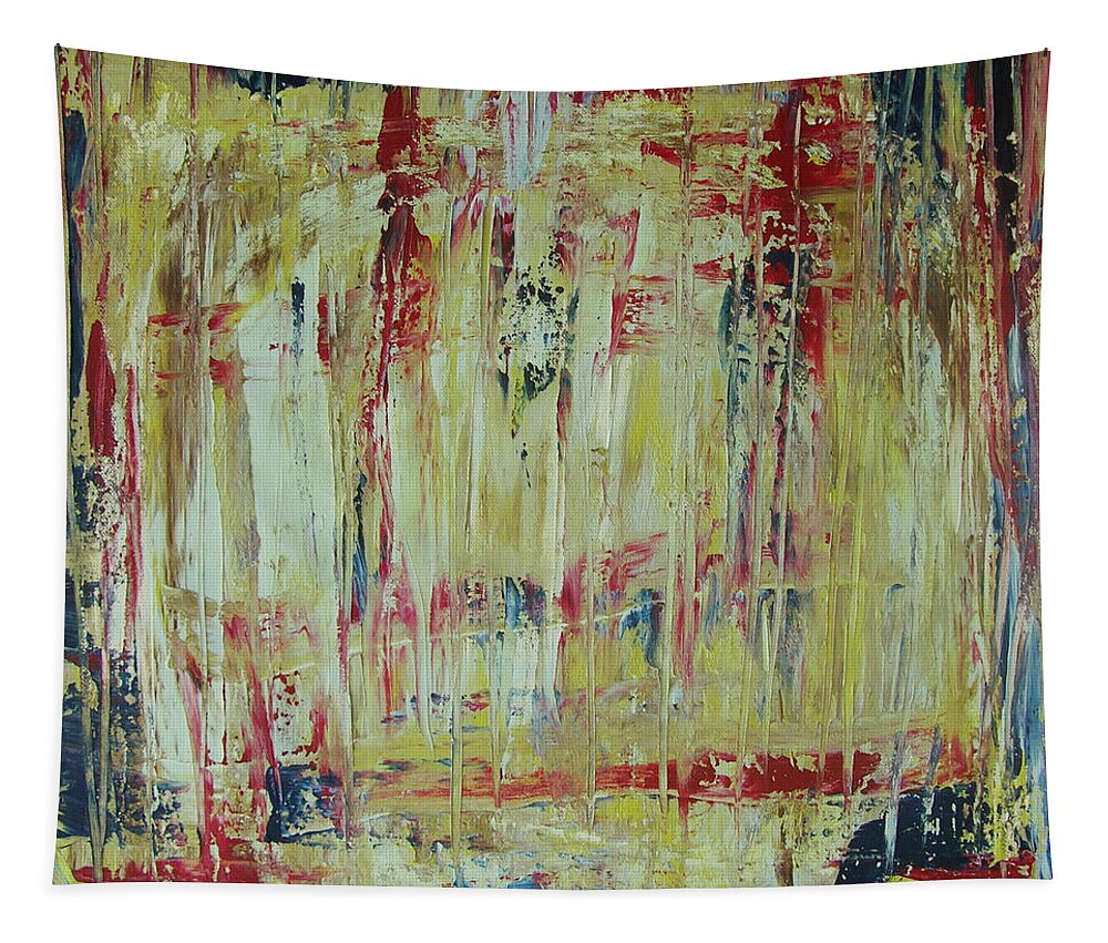 Abstract Painting Tapestry featuring the painting W14 - once I by KUNST MIT HERZ Art with heart