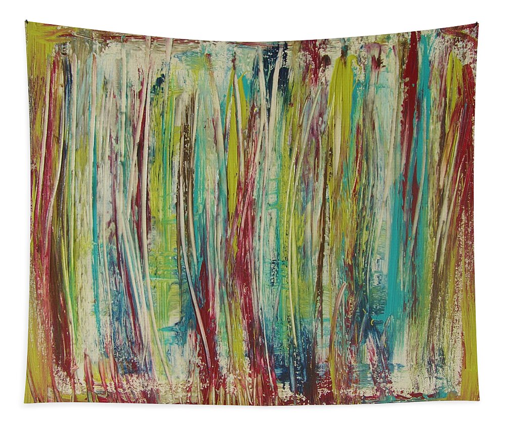 Abstract Painting Tapestry featuring the painting W15 - once II by KUNST MIT HERZ Art with heart