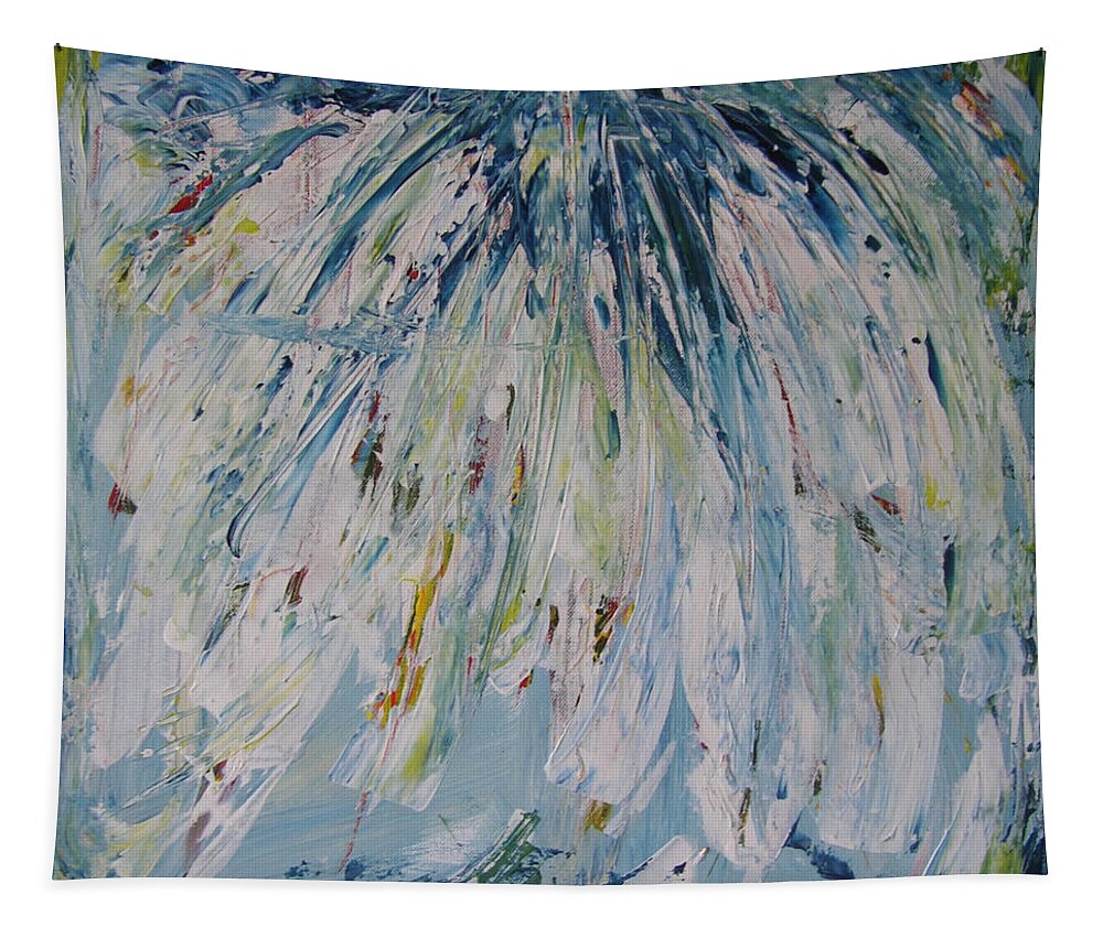 Abstract Painting Tapestry featuring the painting W24 - foru II by KUNST MIT HERZ Art with heart