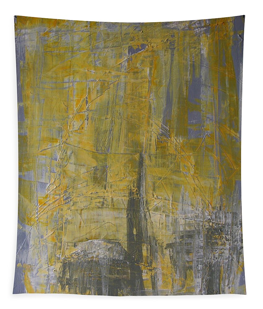 Abstract Painting Tapestry featuring the painting W29 - christine III by KUNST MIT HERZ Art with heart