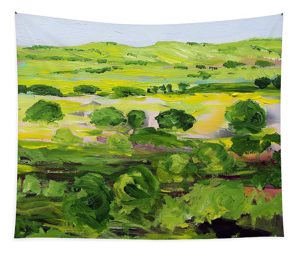 Landscape Tapestry featuring the painting Wakefield by Allan P Friedlander
